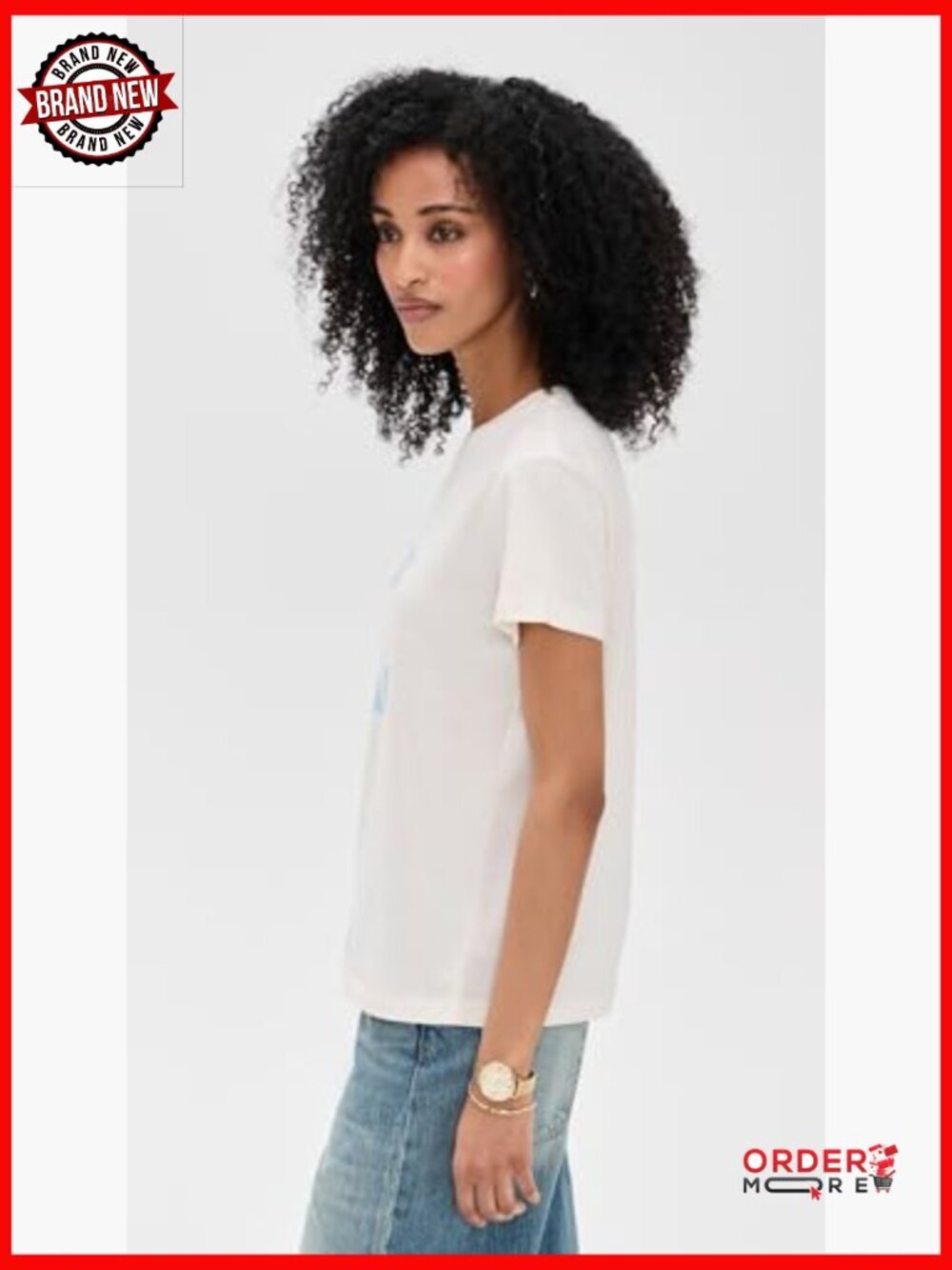 Classic Cut Mom of Year Tee, Short Sleeve, Crew Neck, Lightweight Stretch Jersey - Picture 5 of 7
